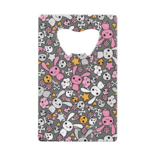motif gris de kawaii