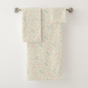 Motif heureux en pastel de dents