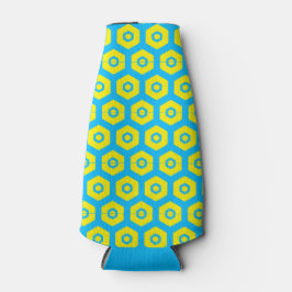 Motif Hexagon moderne bleu jaune 4Don Glacière