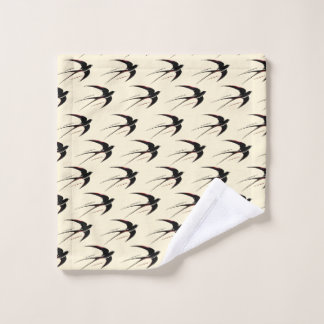 Motif Hirondelles Noires en Vol
