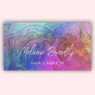 Motif holographique Marble Opal Carte de visite