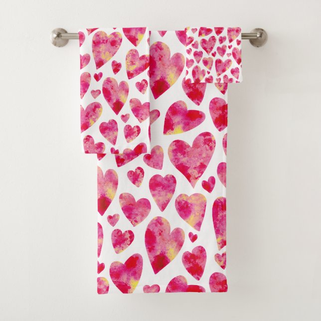Motif Hot Pink Hearts (En situation)