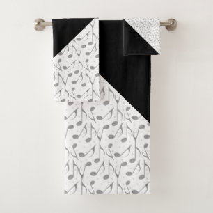 Motif Houndstooth Chic Musical Notes