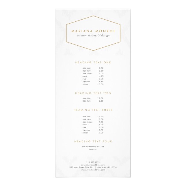 Motif Ikat en Gris Designer carte rack (Devant)