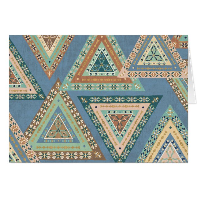 Motif indien tribal | bleu extérieur de Geo X (Devant horizontal)