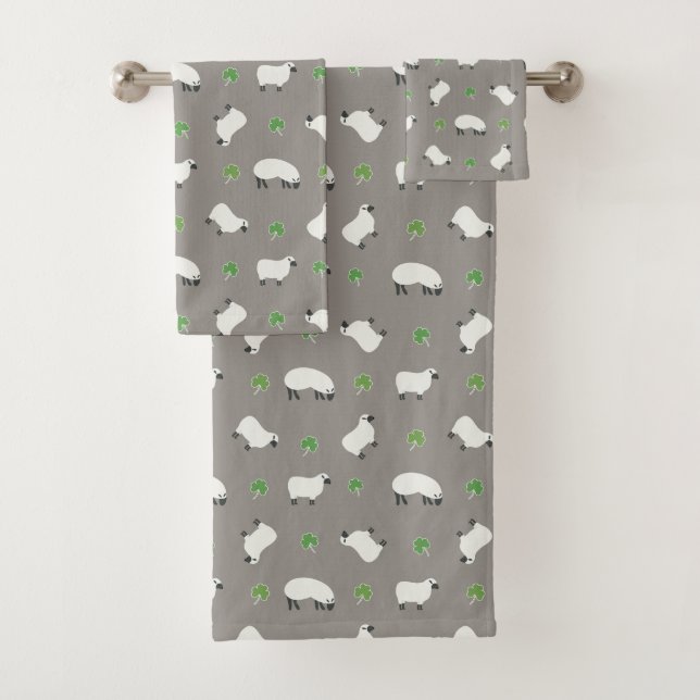 Motif irlandais de shamrock et de moutons (En situation)