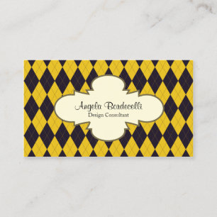 Motif Jacquard décoratif Carte de visite rétro