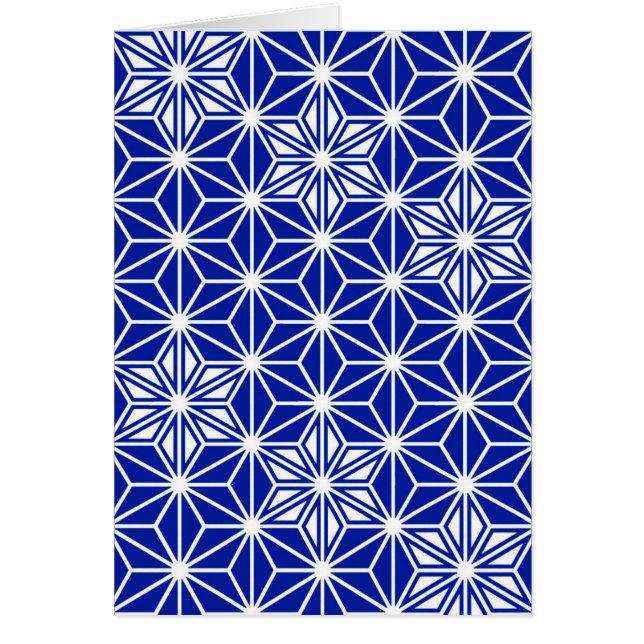 Motif japonais Asanoha - bleu cobalt (Devant)