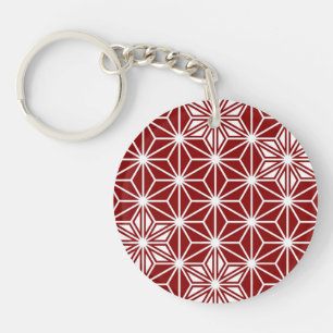 Motif japonais Asanoha - rouge foncé
