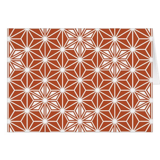Motif japonais Asanoha - terre cuite (Devant Horizontal)