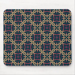 motif jaune rouge sans couture sur tapis de souris