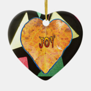 Motif JOIE JOIE Ornement du coeur feuille