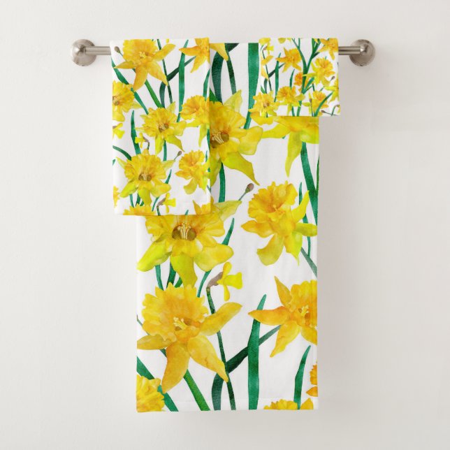 Motif jonquille jaune (En situation)