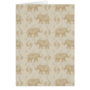 Motif kaki de caravane d'éléphant