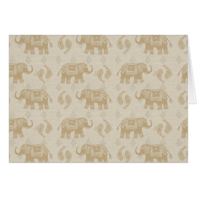 Motif kaki de caravane d'éléphant (Devant horizontal)