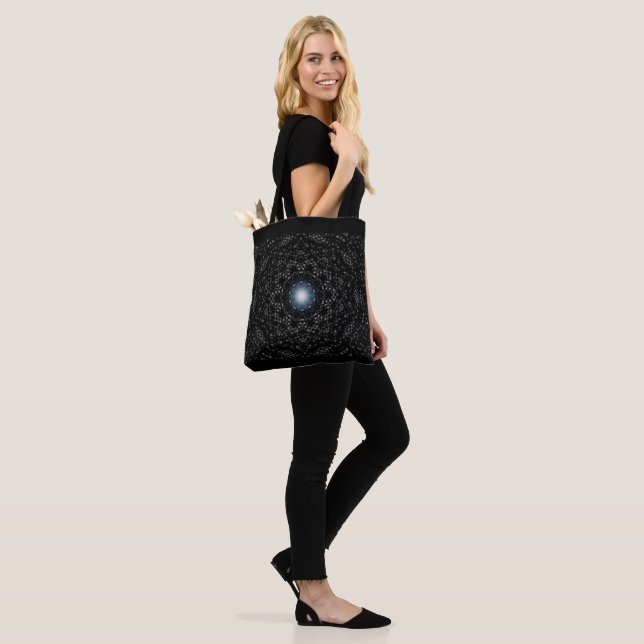 Motif Kaleidoscope Star sur Noir, Sacs fourre-tout (Sur le modèle)