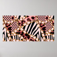 Motif léopard, Empreinte de léopard, Poster de ani