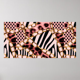 Motif léopard, Empreinte de léopard, Poster de ani