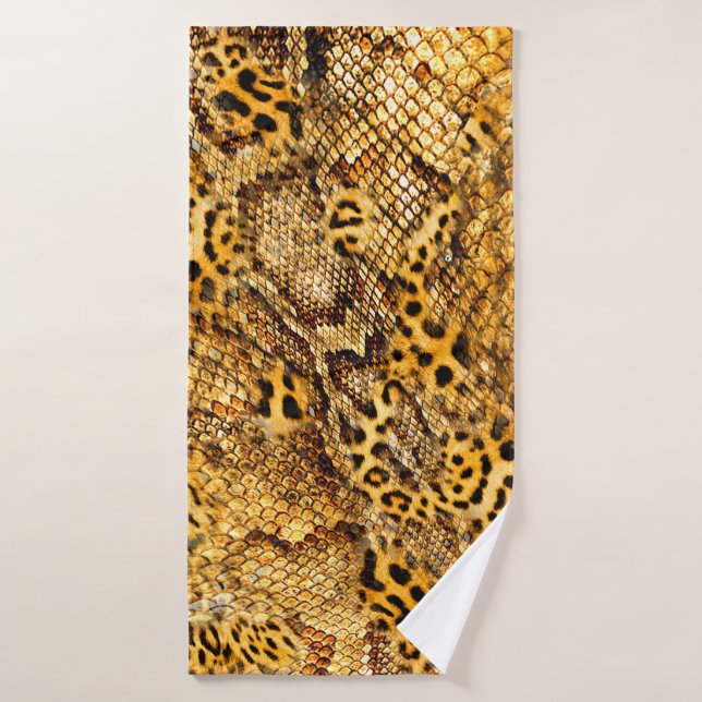 Motif léopard et serpent (Serviette de bain)