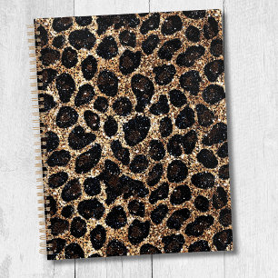 Motif léopard noir marron or pailleté de luxe