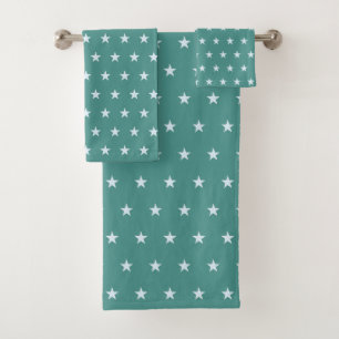 Motif Light Blue Star sur Turquoise