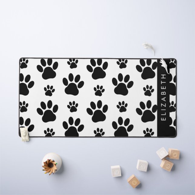Motif mâle, Patrouilles de chien, Noir et Blanc, V (Tableau pour enfants)