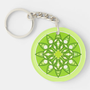 Motif mandala dans des nuances de vert citron vert