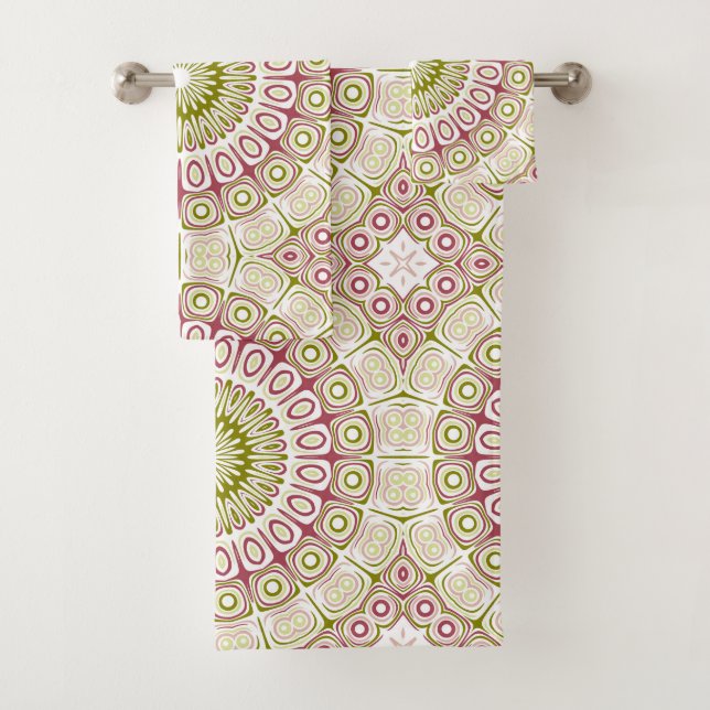 Motif Mandala Olive et Rose (En situation)