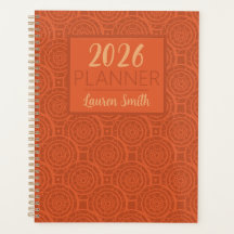Motif Mandala Orange Terroir Rétro