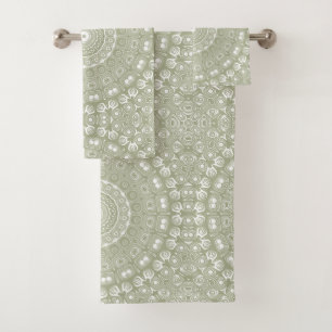 Motif Mandala Vert Sauge