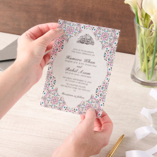 Motif marocain Bijou Treillis Islamique Invitation