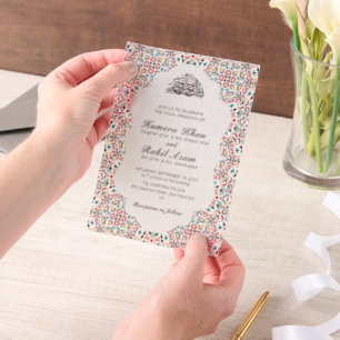Motif marocain Bijou Treillis Islamique Invitation
