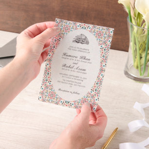 Motif marocain Bijou Treillis Islamique Invitation
