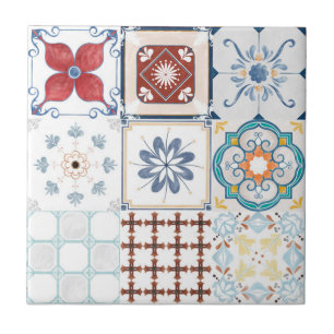 Motif marocain en carreaux