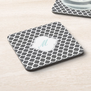 Motif marocain gris avec Dessous de verre de liège
