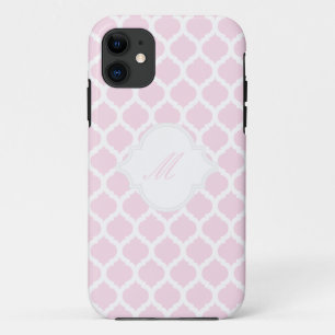 Motif marocain rose avec Monogram iPhone 5 Coques