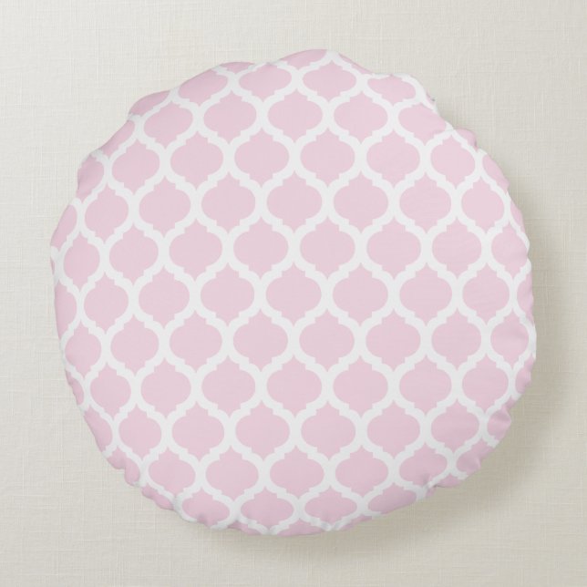 Motif marocain rose Coussins ronds (Dos)