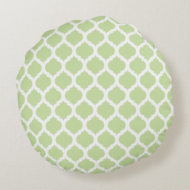 Motif marocain vert Coussins ronds (Dos)