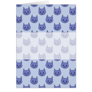 Motif mignon de chat. Bleu