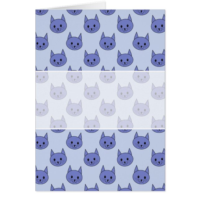 Motif mignon de chat. Bleu (Devant)
