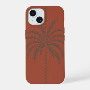 Motif minimal de palmier tropical en terre cuite