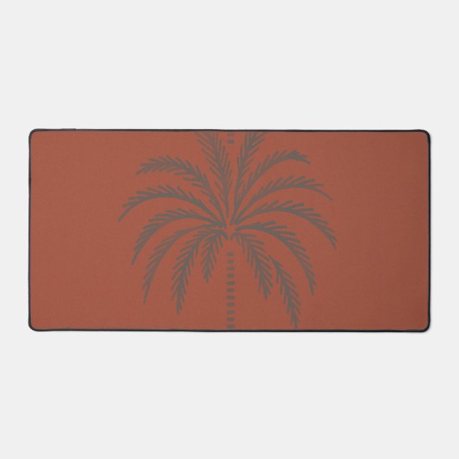 Motif minimaliste de palmier tropical en terre cui (Recto)