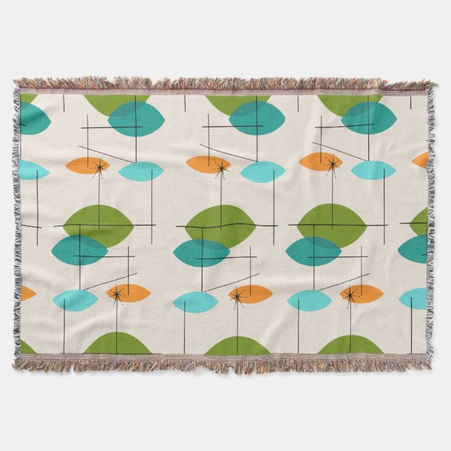 Motif mobile rétro atomique lancer la couverture (Devant)