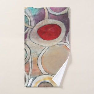 Motif moderne 3D marron et bordeaux
