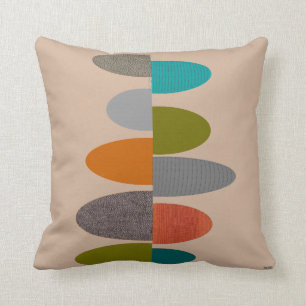 Motif moderne #61 d'ovales de coussin de la moitié
