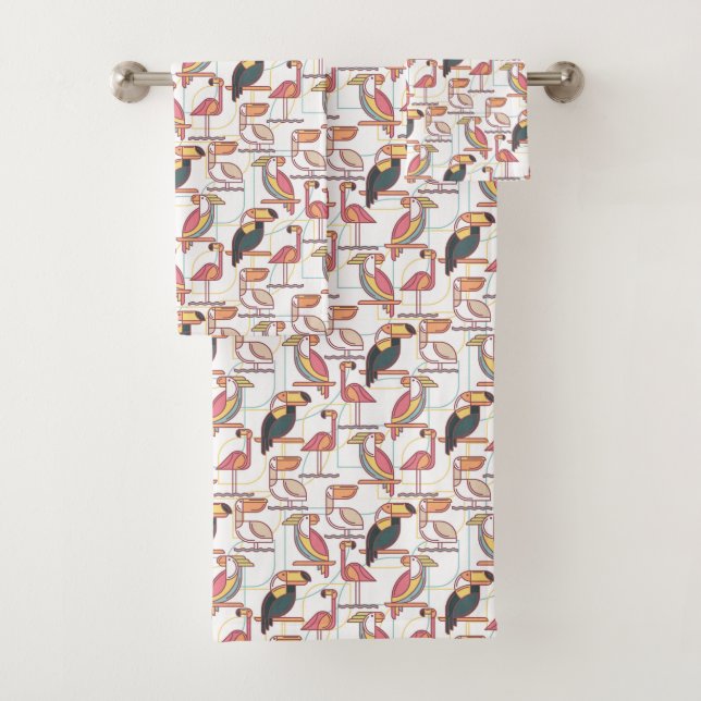 Motif moderne avec les oiseaux tropicaux (En situation)