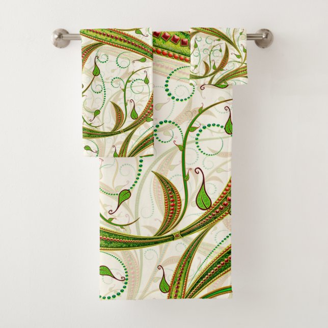 Motif moderne Elegant Vert Brown torsades (En situation)