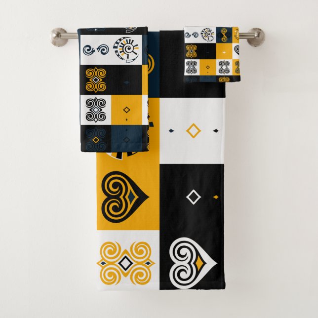 Motif moderne géométrique tendance jaune (En situation)