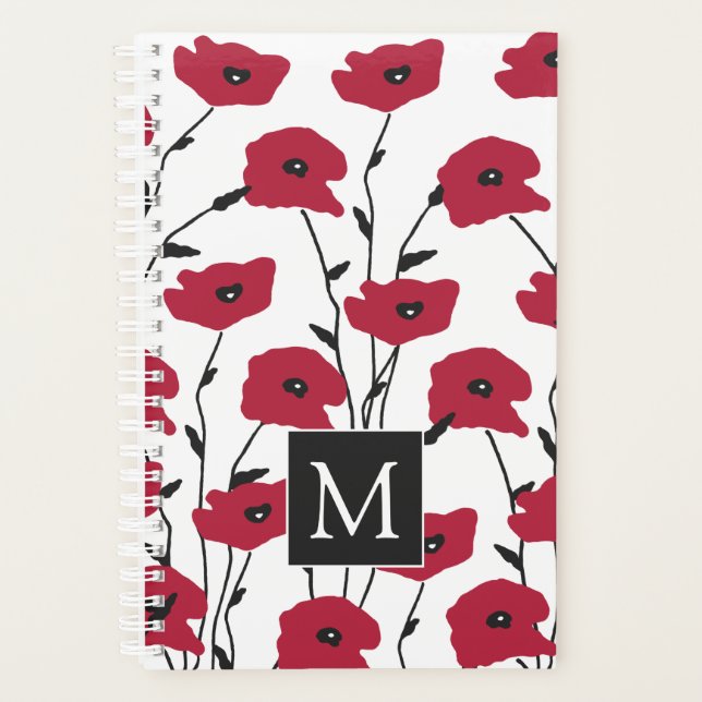 Motif moderne Monogram Poppies (Devant)