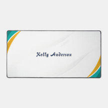 Motif moderne vert et jaune avec enseigne personna